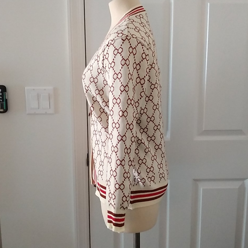 Bow Loop Print Cardigan - Picture 2 of 6